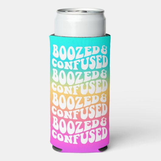 Vertrouwde en geBooste retroflecterende regenboogg Seltzer Blikjeskoeler (Seltzer Achterkant)