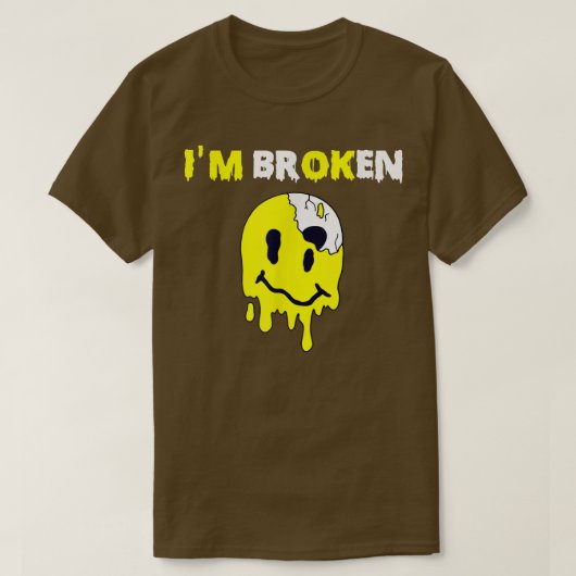 Vertrouwde glimlach... ik ben onzichtbare ziekte.. t-shirt (Design voorkant)