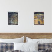 Vertrouwde industriële objecten in stedelijk lands muurkunst sets (Slaapkamer)