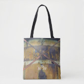 Vertrouwde industriële objecten in stedelijk lands tote bag (Voorkant)