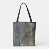 Vertrouwde industriële objecten in stedelijk lands tote bag (Achterkant)