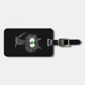 Vertrouwde kat zwart bagagelabel (Voorkant horizontaal)