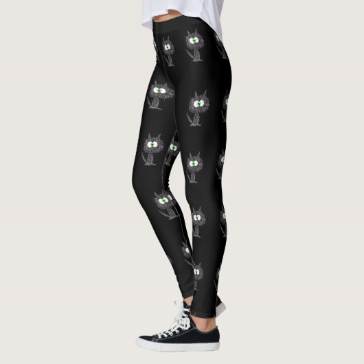 Vertrouwde kat zwart leggings (Links)