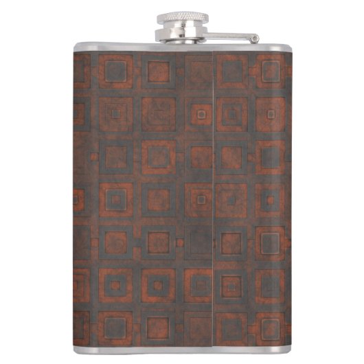 Vertrouwde metalen vierkanten heupfles (Achterkant)