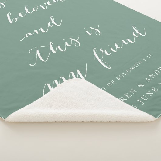 Vertrouwde scriptie Song Solomon Wedding Gift Sherpa Deken (3/4)