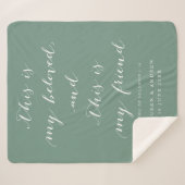 Vertrouwde scriptie Song Solomon Wedding Gift Sherpa Deken (Voorkant (horizontaal))