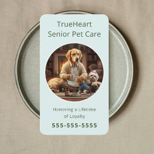 Vertrouwde Senior Hond Welzijn Senior Hond Oppasst Visitekaartje