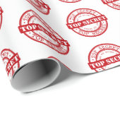 Vertrouwelijk geheim teken bovenaan cadeaupapier (Rol Hoek)