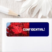 VERTROUWELIJK! labels stickers Rode Herfstbladeren (Insitu)