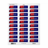 VERTROUWELIJK! labels stickers Rode Herfstbladeren (Full Sheet)
