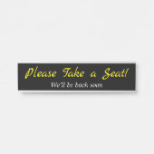 Vertrouwelijk, legant "Alsjeblieft, neem een stoel Deurbordje (Voorkant)