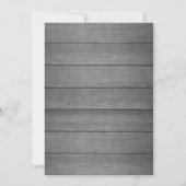 Vertrouwelijk met roestpartij Rustic Grey Faux Woo Save The Date (Achterkant)