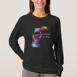 Vertrouwelijk niet-binaire regenbooggenderFlexibel T-shirt