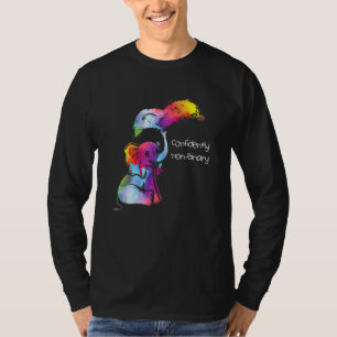 Vertrouwelijk niet-binaire regenbooggenderFlexibel T-shirt