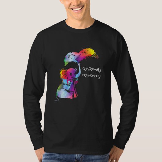 Vertrouwelijk niet-binaire regenbooggenderFlexibel T-shirt (Voorkant)