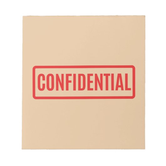 Vertrouwelijk Notitieblok (Voorkant)