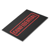 Vertrouwelijk Notitieblok met zwarte stempel (Schuin)