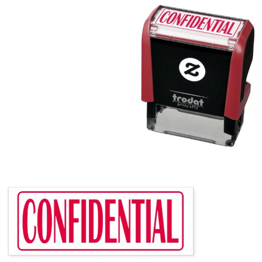 VERTROUWELIJK omhuld Kantoor zelfinkend stempel (In situ)