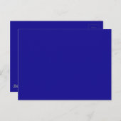 Vertrouwelijk slimme blauwe kleur briefkaart (Voorkant / Achterkant)