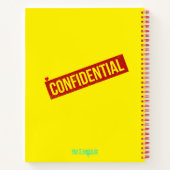 Vertrouwelijk Stamped Blood Splatter Journal Notitieboek (Achterkant)