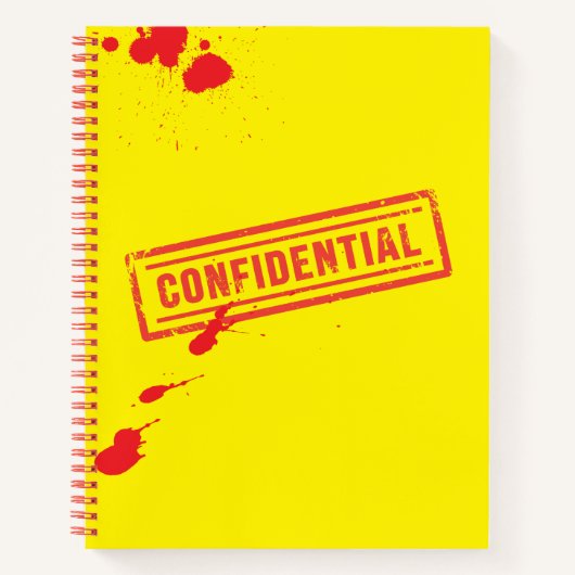 Vertrouwelijk Stamped Blood Splatter Journal Notitieboek (Voorkant)