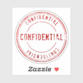 Vertrouwelijk stempel sticker (Vel)