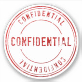 Vertrouwelijk stempel sticker (Voorkant)