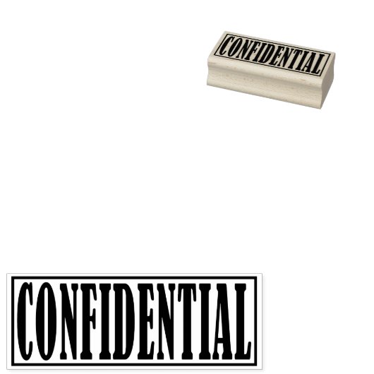 Vertrouwelijk Zakelijk Kantoor Ingelijste Eenvoudi Rubberstempel (Gestempeld)