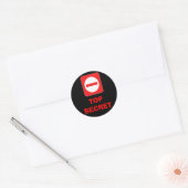Vertrouwelijk Zeer geheim Waarschuwingsetiket Ronde Sticker (Envelop)