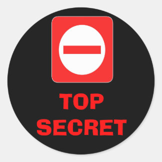 Vertrouwelijk Zeer geheim Waarschuwingsetiket Ronde Sticker