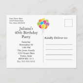 Vertrouwelijke ballonnen van de Partij van de gebo Aankondigingskaart (Achterkant)