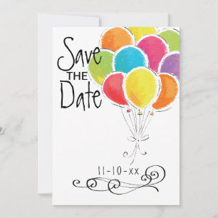 Vertrouwelijke ballonnen van de Partij van de gebo Save The Date