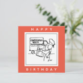 Vertrouwelijke Cartoon voor afvalverwijdering Kaart (Staand voorkant)