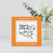 Vertrouwelijke Cartoon voor afvalverwijdering Kaart (Staand voorkant)