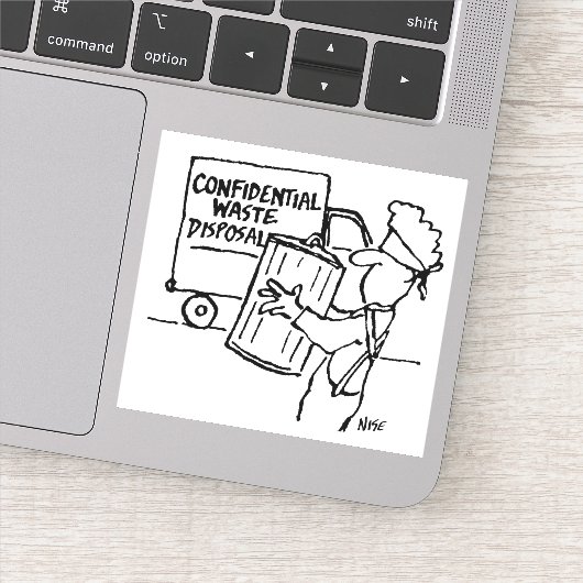 Vertrouwelijke cartoon voor afvalverwijdering sticker (Detail)
