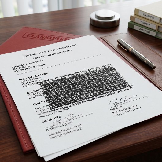 Vertrouwelijke documentbeveiliging  zelfinktende stempel