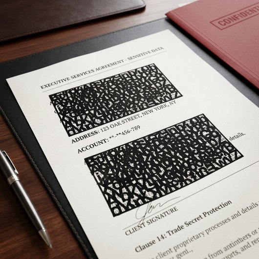 Vertrouwelijke documentbeveiliging zelfinktende stempel