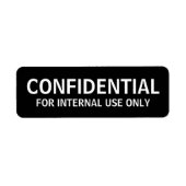 VERTROUWELIJKE etiketten (Voorkant)