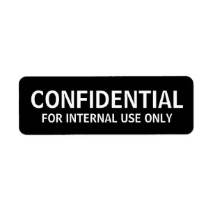 VERTROUWELIJKE etiketten