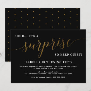 Vertrouwelijke feestdag in modern zwart-wit en Gol Kaart