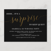 Vertrouwelijke feestdag in modern zwart-wit en Gol Uitnodiging Briefkaart (Voorkant)