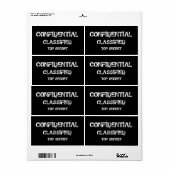 VERTROUWELIJKE GERUBRICEERDE TOP SECRET LABELS (Full Sheet)