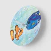 Vertrouwelijke gezichten ronde klok (Hoek)