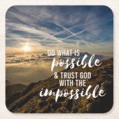 Vertrouwelijke God Inspirerend Christelijk Kartonnen Onderzetters (Voorkant)