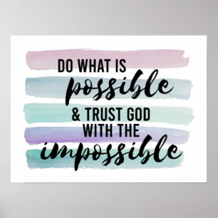 Vertrouwelijke God Inspirerend Christelijk Poster