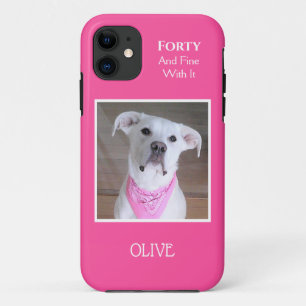 Vertrouwelijke hond met zielend oog 40 roze Case-Mate iPhone case