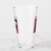 Vertrouwelijke hond met zielend oog 40 roze glas (Links)