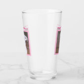 Vertrouwelijke hond met zielend oog 40 roze glas (Rechts)