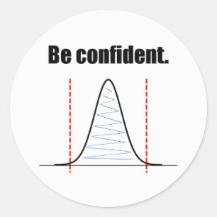 Vertrouwelijke intervalsticker zijn ronde sticker