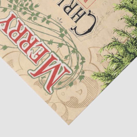 Vertrouwelijke kerstrenrendepagina tissuepapier (Detail)